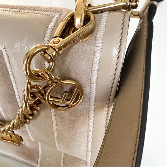 FENDI Authentic Embossed Kan U Bag in Nude - Picture 10 of 16